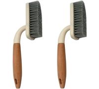 Roellgs Lot de 2 brosses de nettoyage robustes pour sol - Brosse à crevasse, salle de bain, douche, évier, brosse de nettoyage du sol, brosse de nettoyage pour alcôves et table de cuisson
