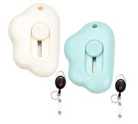 Roellgs Lot de 2 mini coupe-lettres rétractables avec porte-clés pour une suspension facile