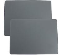 Roellgs Lot de 2 sets de table en silicone, tapis de cuisson, protection de table multifonction, antiadhésifs et antidérapants, résistants à la chaleur (gris)