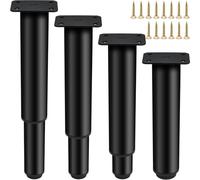 Roellgs Lot de 4 pieds de meubles réglables en métal de 8 à 12 cm pour cuisine, canapé, table, chaise, placard, armoire (hauteur réglable de 8 à 12 cm)