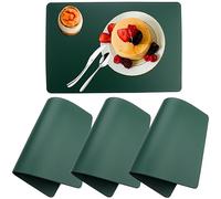 Roellgs Lot de 4 sets de table antidérapants et lavables - Résistants à la chaleur - Pour cuisine et salle à manger - Vert