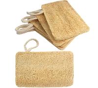Roellgs Lot de 6 éponges de cuisine biologiques écologiques - Zéro déchet - Fibre végétale naturelle - 100 % biodégradable et compostable - Gommage en luffa - Éponge de cuisine