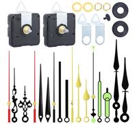 ROELLY 2 Pièces Mecanisme Horloge, Mécanisme Horloge Murale Pile Bricolage avec 6 Jeux D'aiguilles D'horloge, Mouvement Horloge Silencieux, 16/20 mm pour La Réparation D'horloge, Pièces de Rechange