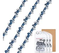 ROELLY Chaine Tronconneuse 3 × 35 cm, Maillon D'entraînement 3/8" LP, Chaîne à Faible Jeu 52TG de 1,1 mm, Compatible Avec Dolmar, Bosch AKE 35-19 S/AKE 35 s (Dolmar, Oregon), Karcher, Husqvarna, Etc.