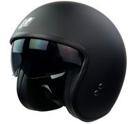 Römer Casque jet RR10701 - Casque de moto avec visière solaire + visière transparente - Noir mat - Taille M