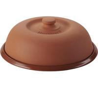 Römertopf - Plateau à pain climatique avec cloche - Plaque de refroidissement en argile naturelle - Plateau à fromage et plateau de service pour petit-déjeuner, déjeuner, brunch et pique-nique