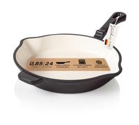 Römertopf Poêle à frire en fonte émaillée pour induction Anthracite 24 cm | Pour tous les types de feux, y compris l'induction, passe au four jusqu'à 250 °C, haute rétention de la chaleur, sans PFAS