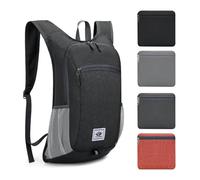 ROEOWENE Sac a Dos Pliable Ultra Leger 15L Petit Sac à Dos de Randonnée Homme Femme Sac à Dos Trekking Voyage Backpack Packable Daypack Travel pour Camping, Randonnée, Cyclisme,Sport-Noir