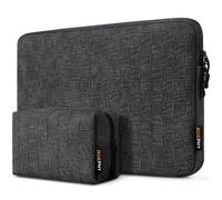 ROEPHY Housse de protection pour ordinateur portable 15,6" 16" - Résistante à l'eau - Avec poche pour accessoires - Pour MacBook Pro 16" Dell XPS 16 Plus, Lenovo, HP, ASUS, Acer, Chromebook, Noir/gris