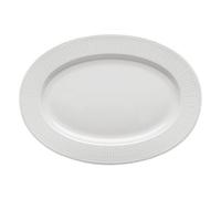 Rörstrand Swedish Grace 1011851 Assiette ovale en porcelaine Blanc Passe au lave-vaisselle Diamètre 32 cm