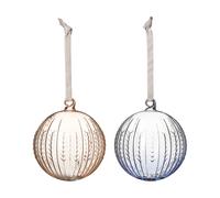 Rörstrand Swedish Grace boule de Noël Jubilee-bleu. lot de 2