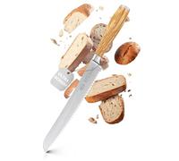 RÖSLE Artesano Couteau à Pain, Couteau de Cuisine Haut de Gamme pour Couper le Pain, les Petits Pains et la Baguette, Fabrication à Solingen (Allemagne), Lame dentée, Acier Spécial pour Lames