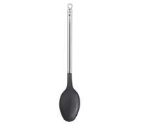 Rösle Basics Line Cuillère de service avec manche en acier inoxydable 31,8 cm, Argenté/Noir.