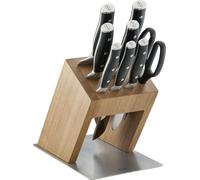 Rösle Bloc à couteaux 2 non équipé orme, acier inoxydable pour 7 couteaux 1 ciseau/fusil