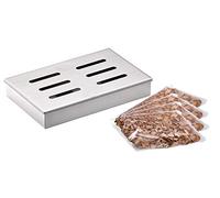 Rösle Boîte de Fumage en Acier Inoxydable 18/10 pour fumoir et Barbecue à gaz Kit Fumage 5 pièces. Argenté, Mat.