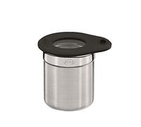 RÖSLE Boîte Repas - Boîte Alimentaire en Acier Inoxydable 18/10 pour la Conservation d'Aliments - Bocal Hygiénique et Neutre en Goût - Passe au Lave-vaisselle, 5 cm, Argenté/Noir