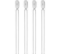 RÖSLE Brochettes, ustensile pour préparer chachlik et légumes, set de 4 doubles brochettes, 33 cm, acier inoxydable 18/10, passe au lave-vaisselle