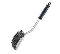 RÖSLE Brosse de nettoyage pour barbecue SlideX, de haute qualité, avec long manche et manche en plastique, poils interchangeables, acier inoxydable