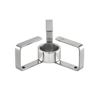 RÖSLE Chauffe-plat avec pieds antidérapants en caoutchouc, acier inoxydable 18/10, bougie chauffe-plat standard, repliable, passe au lave-vaisselle, 17*17*6 cm, Argenté