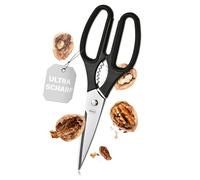 RÖSLE Ciseaux de Cuisine Universels de Haute Qualité - Micro-dentelure pour une Coupe Précise - Casse-Noix - Poignée en Plastique - Acier inoxydable 18/10 - Convient aux Gauchers
