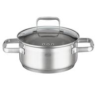 RÖSLE Cocotte CHARM - Récipient de Cuisson Universel en Inox 18/10 avec Couvercle en Verre et Graduation Intérieure - Compatible Induction, Passe au Lave-Vaisselle, 20 cm