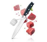 RÖSLE Couteau à viande Tradition, couteau de cuisine de haute qualité pour couper toutes sortes de viandes, trancher des rôtis, acier spécial à lame, POM noir, protège-doigts