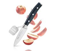 RÖSLE Couteau d'office Tradition, couteau de cuisine de haute qualité pour couper, garnir, piquer la viande, acier spécial à lame, POM noir, protège-doigts