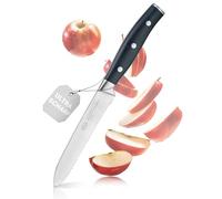 RÖSLE Couteau universel lame dentelée Tradition, couteau de cuisine de haute qualité pour une utilisation universelle, fruits et légumes, acier spécial à lame, POM noir, protège-doigts