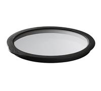 RÖSLE Couvercle Fraîcheur en Verre avec Bord en Silicone - Couvre Tout Alimentaire pour Fermer Saladiers, Bols, Casseroles - Passe au Lave-Vaisselle, 28 cm, Noir