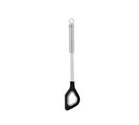 Rösle Cuillère de cuisine percée siliconée – inox 18/10, manche rond, gris, passe au lave-vaisselle