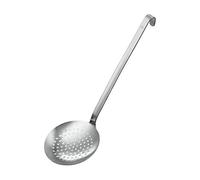 Rösle Écumoire plate à gros trous – Cuillère à égoutter 12 cm, inox 18/10, manche crochet, argent