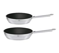 Rösle ELEGANCE Lot de 2 poêles universelles de qualité supérieure avec revêtement antiadhésif robuste ProCera, 20 cm et 28 cm, en acier inoxydable 18/10, convient à l'induction