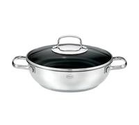 RÖSLE ELEGANCE ProCera Poêle à servir, Antiadhésive, Stylée & Efficace - Ø 24 cm, Résistante à la chaleur jusqu'à 260 °C, Vitrification céramique, argentée, acier inoxydable 18/10