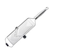 RÖSLE Éminceur Supercut, Mandoline en V - Ustensile de Cuisine en Inox 18/10 - 5 Épaisseurs de Coupe, Pied en Silicone et Capot de Protection - Pour Légumes ou Fruits - 46 cm