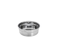 RÖSLE Flexx 2GO Boîte à déjeuner ronde en acier inoxydable Passe au micro-ondes et au four jusqu'à 150 °C Passe au lave-vaisselle Argenté 0,4 l