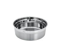 RÖSLE Flexx 2GO Boîte à déjeuner ronde en acier inoxydable Passe au micro-ondes et au four jusqu'à 150 °C Passe au lave-vaisselle Argenté 1,4 l