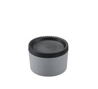 RÖSLE Flexx 2GO - Boîte à vinaigrette ronde en silicone avec couvercle à visser - 0,05 l - Pour le transport de vinaigrettes et de sauces - Gris/noir