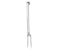 RÖSLE Fourchette à viande, fourchette à découper avec manche à crochet, acier inoxydable 18/10, passe au lave-vaisselle, Argent/Noir