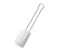 RÖSLE Grande Spatule de Cuisine - Ustensile de Pâtisserie de Haute Qualité - Inox 18/10 et Silicone Blanc Résistant à la Chaleur Jusqu'à 200 °C - Passe au Lave-Vaisselle - 32 cm