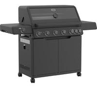 RÖSLE Gril à Gaz Allflame Hero 6-6 Brûleurs (3,5 kW Chacun), Primezone, Backburner, Surface de Cuisson 92,5 x 45 cm, Grilles en Fonte, Fonte d'Aluminium, Boutons de Réglage Éclairés, Noir