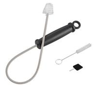 RÖSLE Kit d'entretien pour brûleur à gaz 3 pièces : outils de nettoyage de haute qualité pour barbecue à gaz, brosse en nylon de 12 cm et acier inoxydable 18/10 robuste, avec sac de rangement en coton