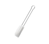 RÖSLE Lèche-plat silicone, spatule comme outil de pâtisserie et de cuisine, silicone résistant, blanche, 26 cm, acier inoxydable 18/10, -30 °C à +200 °C, lavable au lave-vaisselle