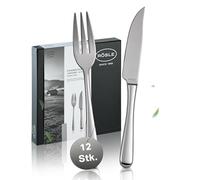 Rösle Lot de 12 couverts à steak en acier inoxydable