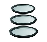 RÖSLE Lot de 3 couvercles fraîcheur en verre (diamètre 16/20/24 cm)
