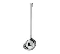 RÖSLE Louche - Ustensile de Cuisine Inox de Qualité Supérieure pour Soupes, Potages & Sauces - Dotée d'un Manche à Crochet - Acier Inoxydable 18/10 - Passe au Lave-Vaisselle - 9 cm