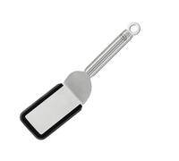 RÖSLE Palette-sandwich coudée en silicone, spatule en acier inoxydable avec manche rond et œillet de suspension, bord siliconé, acier inoxydable 18/10, 26 cm, Taille Standard.