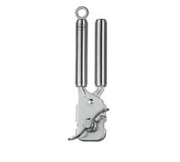 RÖSLE Pince Ouvre-Boîte de Haute Qualité en Acier Inoxydable Pur, Sans Bords Tranchants, Couvercle Refermable, Acier Inoxydable 18/10, BrillantMat, Argenté