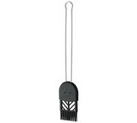 RÖSLE Pinceau à pâtisserie silicone, pinceau de haute qualité pour graisser et glacer, silicone, grande capacité de stockage, -70°C à +220°C, passe au lave-vaisselle, 4,5 cm, inox