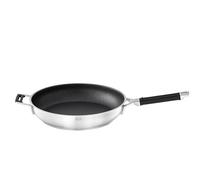 RÖSLE Poêle à Frire SILENCE PRO - Poêle avec Revêtement Anti-adhésif, Manche en Silicone, Acier Inoxydable 18/10 - Convient pour l'Induction, Passe au Lave-Vaisselle, 32 cm