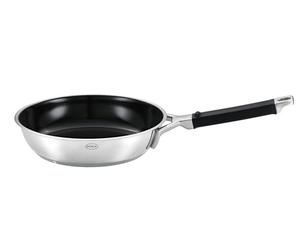 RÖSLE SILENCE PRO CeraPlus poêle à frire, Antiadhésive & Robuste - Ø 24 cm, Résistance à la chaleur jusqu'à 260 °C, vitrification céramique, argent, acier inoxydable 18/10, lavable au lave-vaisselle
